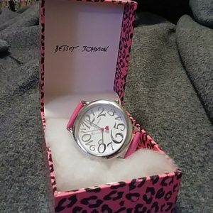 BETSEY JOHNSON LARGE FACE WATCH
